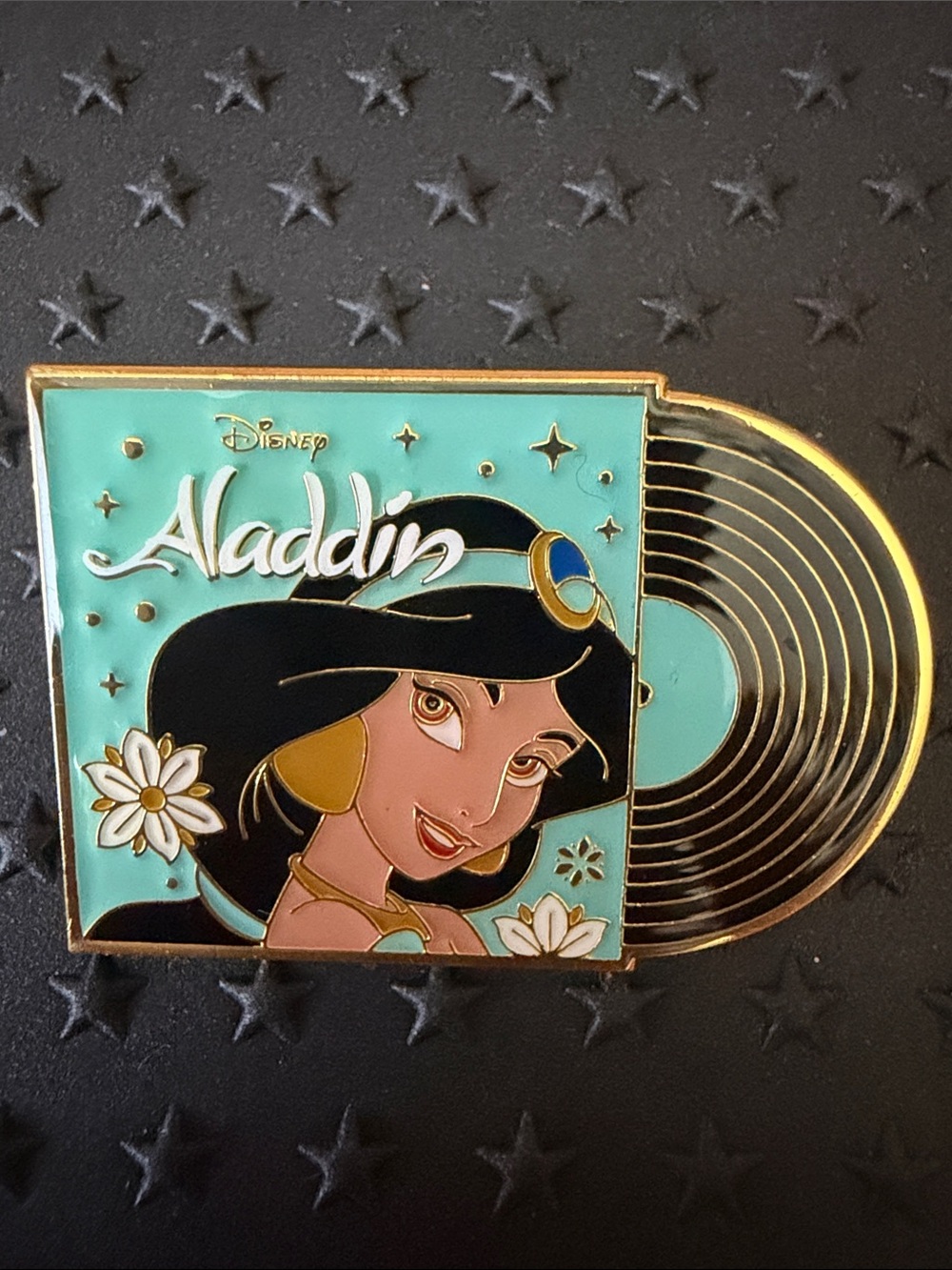 Disney Jasmine Record Cover Enamel Pin